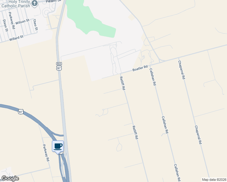 map of restaurants, bars, coffee shops, grocery stores, and more near 309 Lawrence Road in Big Spring