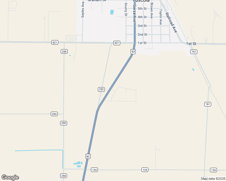map of restaurants, bars, coffee shops, grocery stores, and more near U.S. Highway 83 in Tuscola