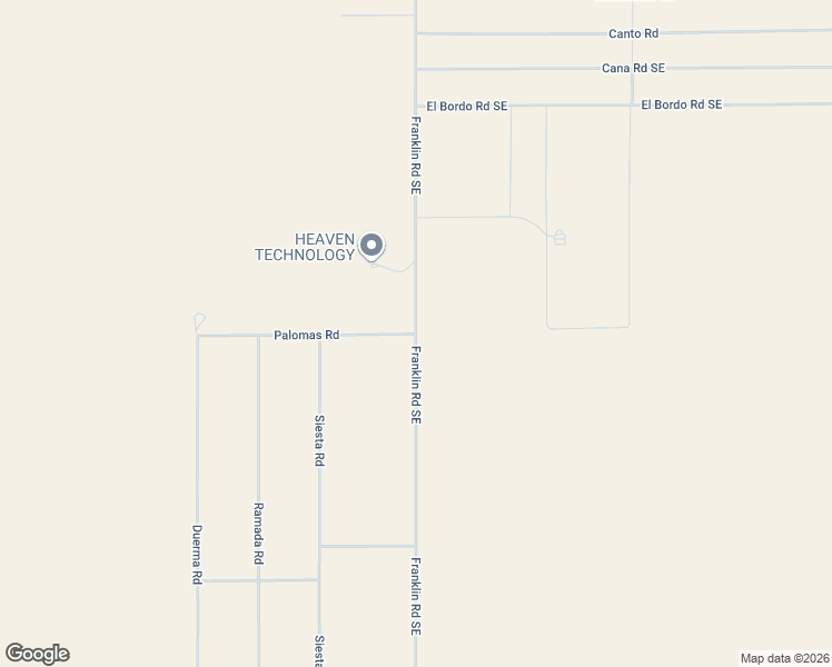 map of restaurants, bars, coffee shops, grocery stores, and more near Franklin Road Southeast in Luna County