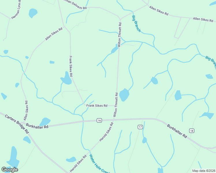 map of restaurants, bars, coffee shops, grocery stores, and more near 2321 Wilton Threatt Road in Claxton