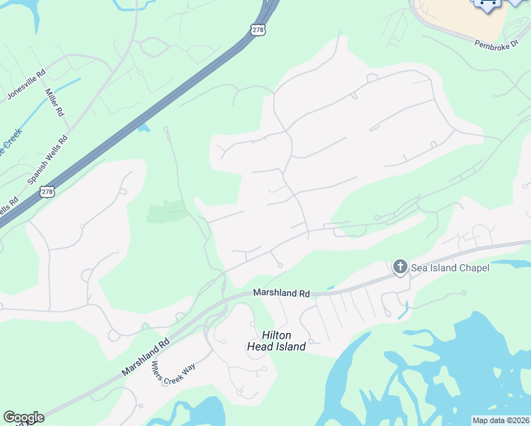 map of restaurants, bars, coffee shops, grocery stores, and more near 19 Richfield Way in Hilton Head Island