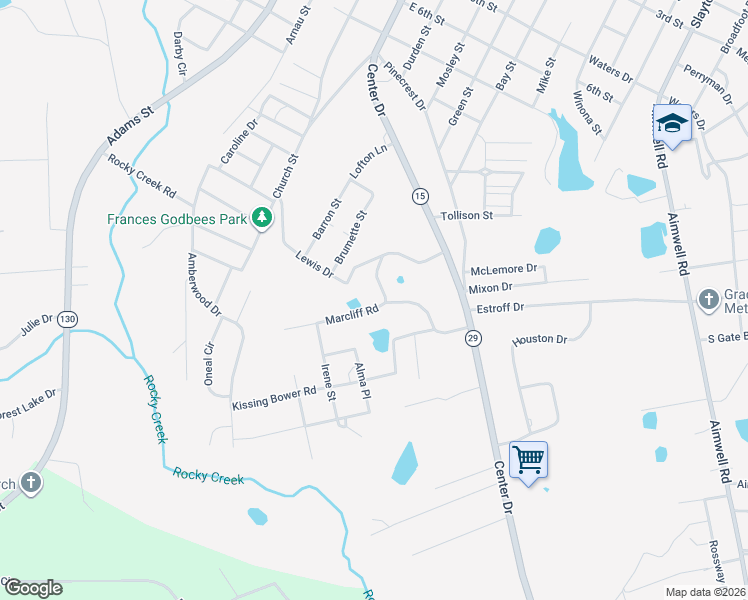 map of restaurants, bars, coffee shops, grocery stores, and more near 1409 Forest Hill Circle in Vidalia