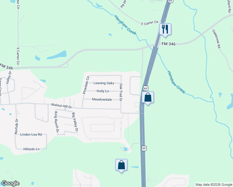 map of restaurants, bars, coffee shops, grocery stores, and more near 2463 Holly Lane in Flint