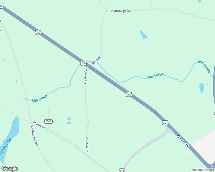 map of restaurants, bars, coffee shops, grocery stores, and more near 3103 U.S. 259 in Henderson