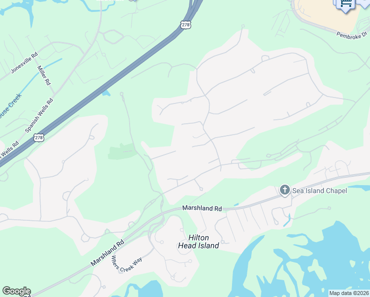 map of restaurants, bars, coffee shops, grocery stores, and more near 19 Richfield Way in Hilton Head Island