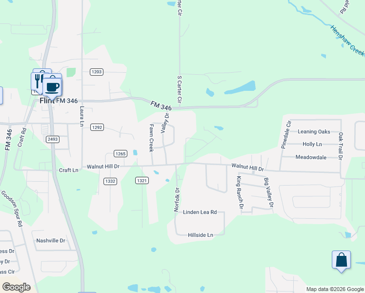 map of restaurants, bars, coffee shops, grocery stores, and more near 19181 Greenleaf Drive in Flint