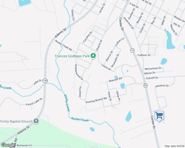 map of restaurants, bars, coffee shops, grocery stores, and more near 1705 Ridgewood Place in Vidalia