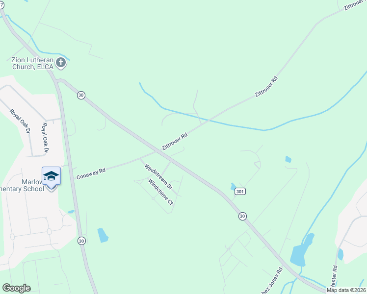 map of restaurants, bars, coffee shops, grocery stores, and more near 1405 Zittrouer Road in Guyton