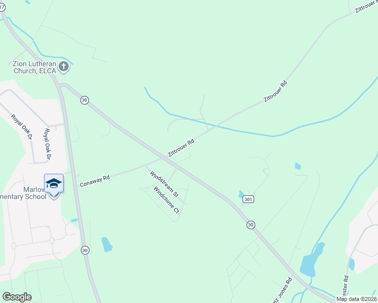 map of restaurants, bars, coffee shops, grocery stores, and more near 1405 Zittrouer Road in Guyton