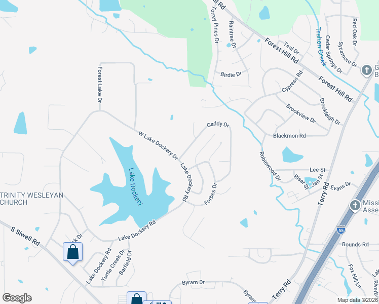 map of restaurants, bars, coffee shops, grocery stores, and more near 112 Gaddy Drive in Byram