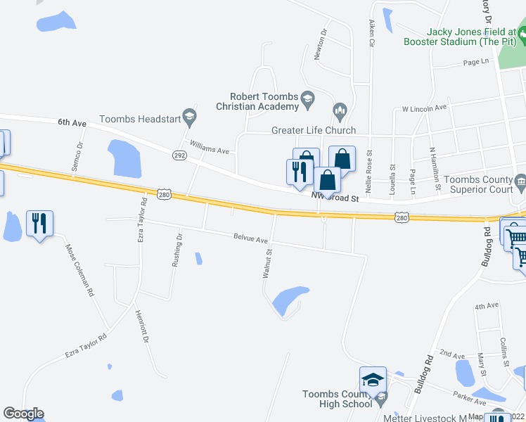 map of restaurants, bars, coffee shops, grocery stores, and more near 700 West Liberty Avenue in Lyons