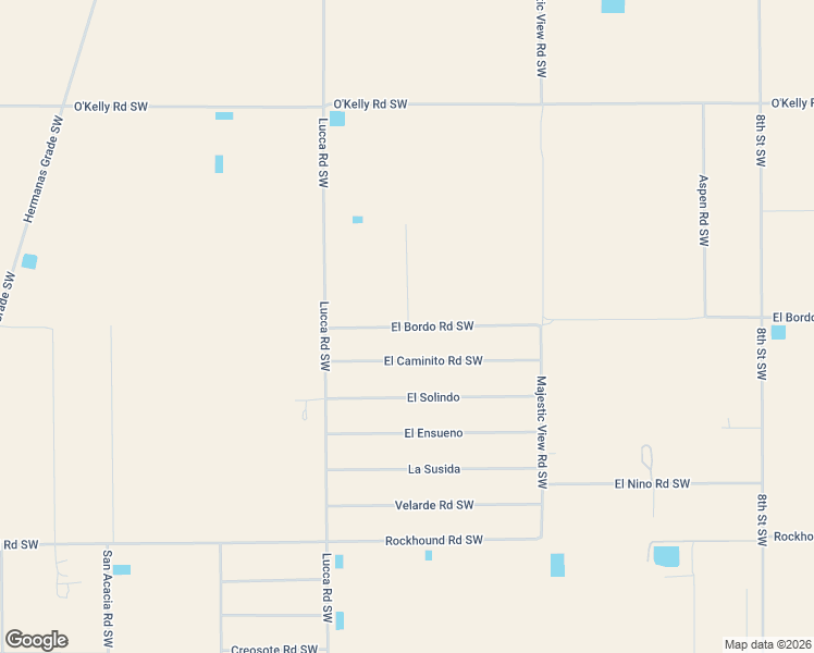 map of restaurants, bars, coffee shops, grocery stores, and more near 5673 El Bordo Road Southwest in Deming
