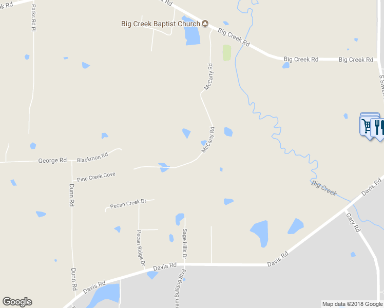 map of restaurants, bars, coffee shops, grocery stores, and more near 167 McCarty Road in Jackson