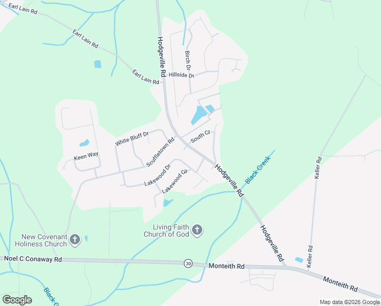 map of restaurants, bars, coffee shops, grocery stores, and more near 2396 Hodgeville Road in Rincon