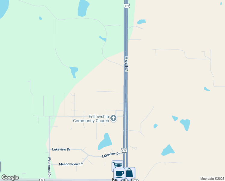 map of restaurants, bars, coffee shops, grocery stores, and more near 233 Par Road 741 in Gloster