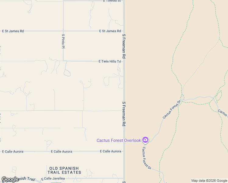map of restaurants, bars, coffee shops, grocery stores, and more near 1380 South Freeman Road in Tucson