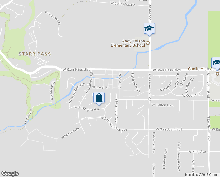 map of restaurants, bars, coffee shops, grocery stores, and more near 1345 South Wright Road in Tucson