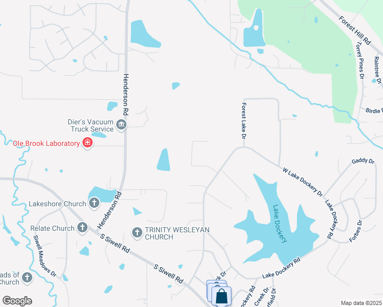 map of restaurants, bars, coffee shops, grocery stores, and more near Forest Woods Drive in Byram