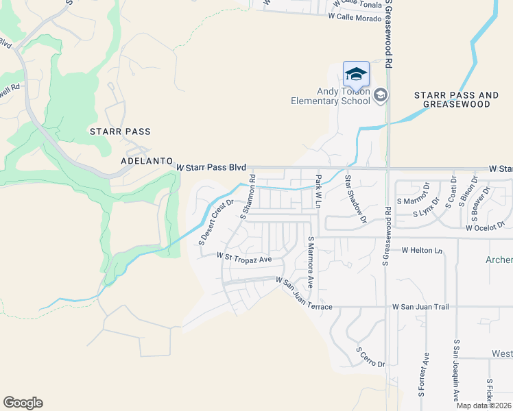 map of restaurants, bars, coffee shops, grocery stores, and more near 2874 West Sheryl Drive in Tucson