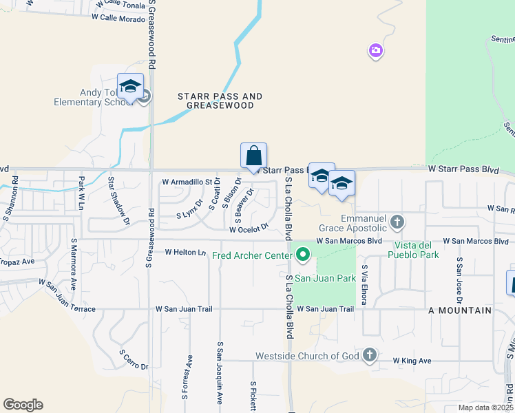 map of restaurants, bars, coffee shops, grocery stores, and more near 1408 South Salamander Place in Tucson