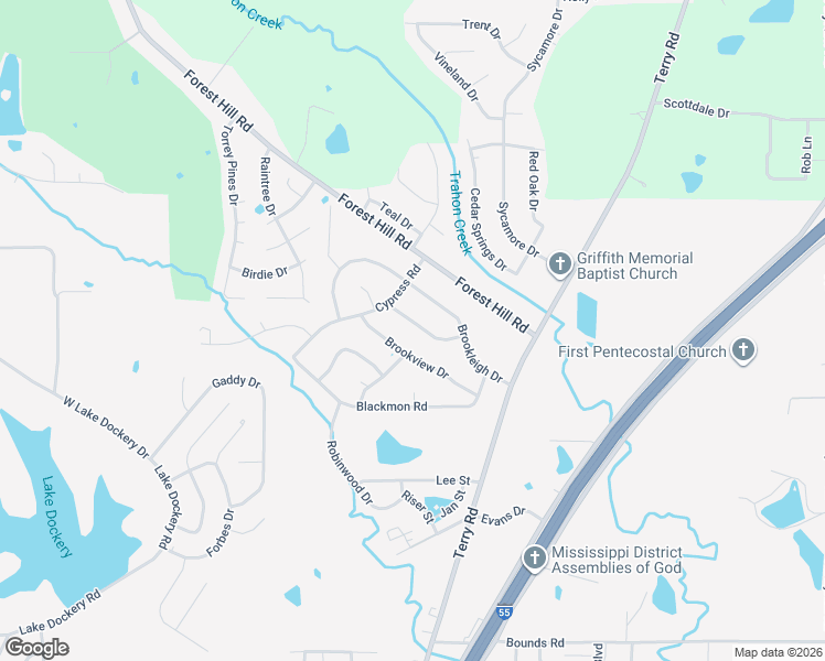 map of restaurants, bars, coffee shops, grocery stores, and more near 5205 Cloverdale Drive in Jackson