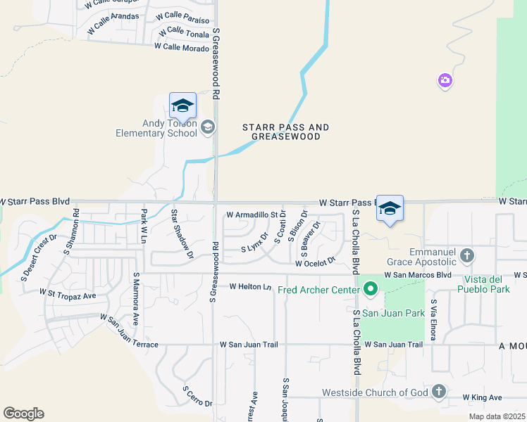 map of restaurants, bars, coffee shops, grocery stores, and more near 2394 West Armadillo Street in Tucson