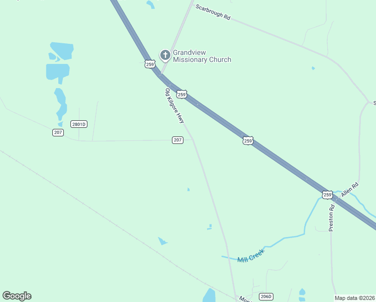 map of restaurants, bars, coffee shops, grocery stores, and more near Farm to Market Road 2276 in Henderson
