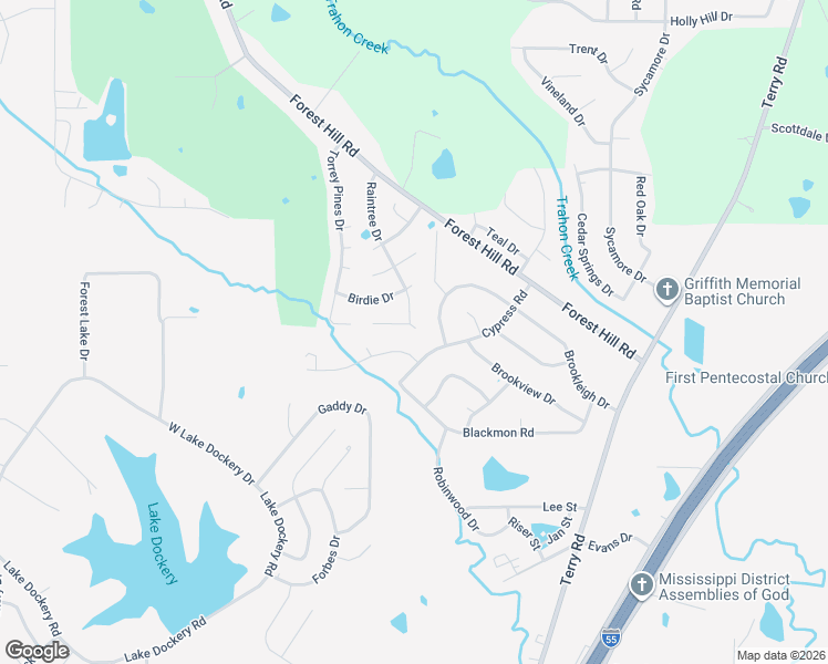 map of restaurants, bars, coffee shops, grocery stores, and more near 5086 Raintree Drive in Jackson