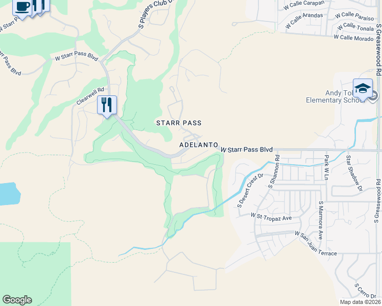 map of restaurants, bars, coffee shops, grocery stores, and more near 1237 Quail Point Court in Tucson