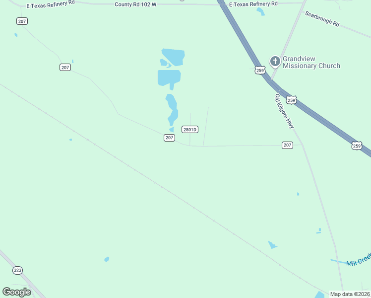 map of restaurants, bars, coffee shops, grocery stores, and more near 797 County Road 207 in Henderson