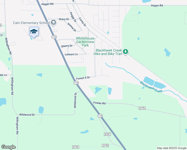 map of restaurants, bars, coffee shops, grocery stores, and more near 115 Forest South Drive in Whitehouse
