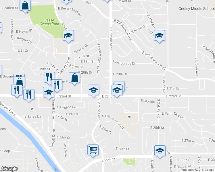 map of restaurants, bars, coffee shops, grocery stores, and more near 8637 East Placita De Las Tarascas in Tucson