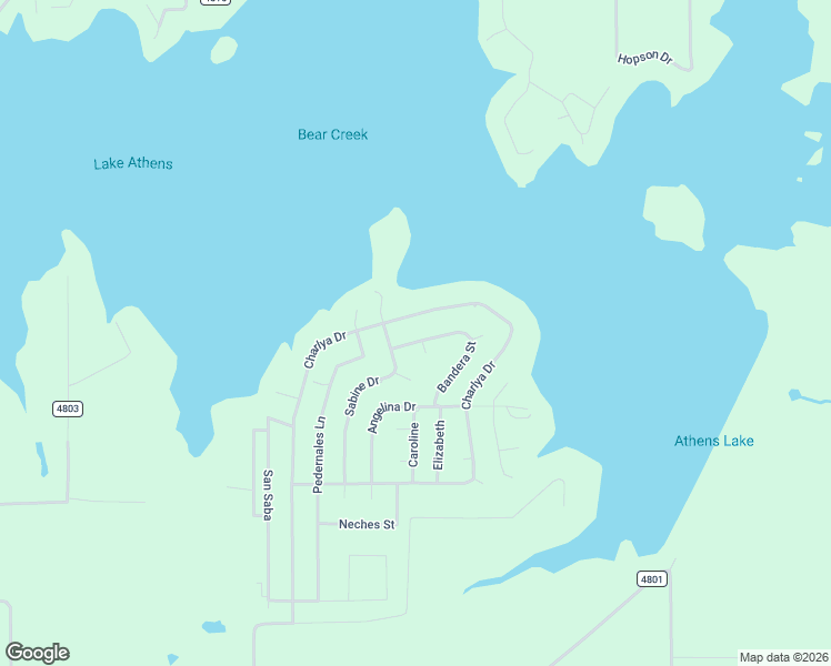 map of restaurants, bars, coffee shops, grocery stores, and more near 3221 Bandera Street in Athens
