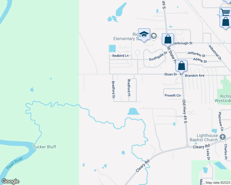 map of restaurants, bars, coffee shops, grocery stores, and more near 320 Bradford Drive in Richland