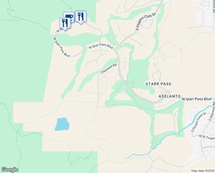 map of restaurants, bars, coffee shops, grocery stores, and more near 1105 South Avenue Del Cardenal Rojo in Tucson