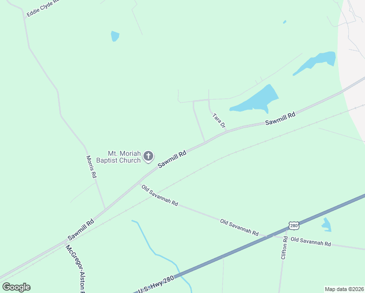 map of restaurants, bars, coffee shops, grocery stores, and more near 1744-2729 Saw Mill Road in Ailey
