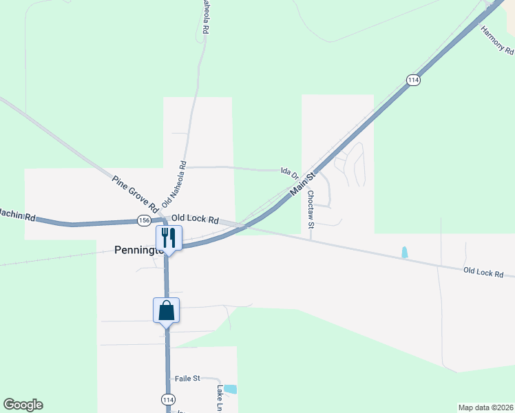 map of restaurants, bars, coffee shops, grocery stores, and more near in Pennington
