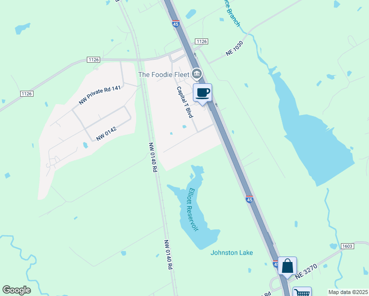 map of restaurants, bars, coffee shops, grocery stores, and more near 215 Kings Court Road in Rice