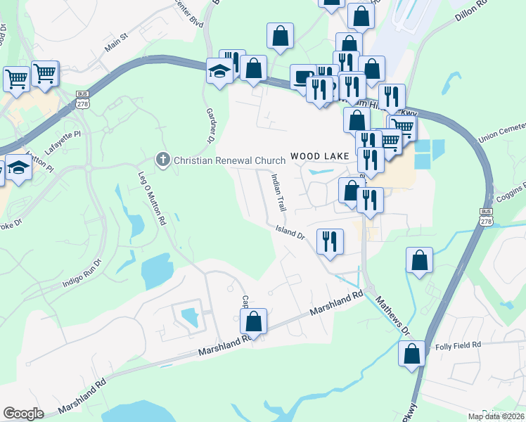 map of restaurants, bars, coffee shops, grocery stores, and more near 5 Marblehead Rd in Hilton Head Island