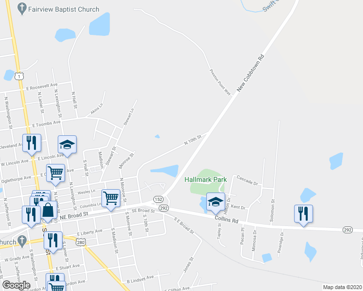 map of restaurants, bars, coffee shops, grocery stores, and more near 203 North 10th Street in Lyons