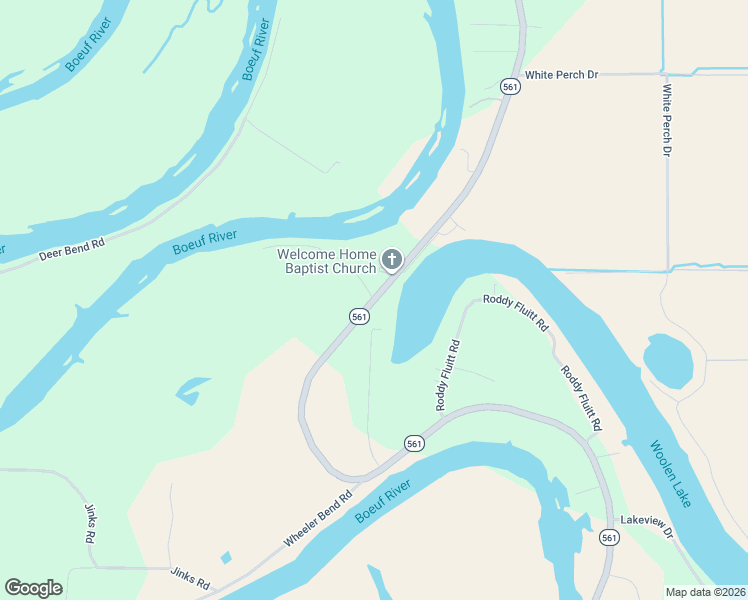 map of restaurants, bars, coffee shops, grocery stores, and more near 1988 Louisiana 561 in Columbia