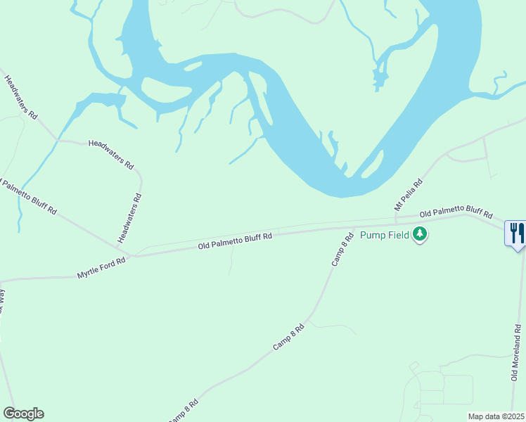 map of restaurants, bars, coffee shops, grocery stores, and more near 393 Old Palmetto Bluff Road in Bluffton