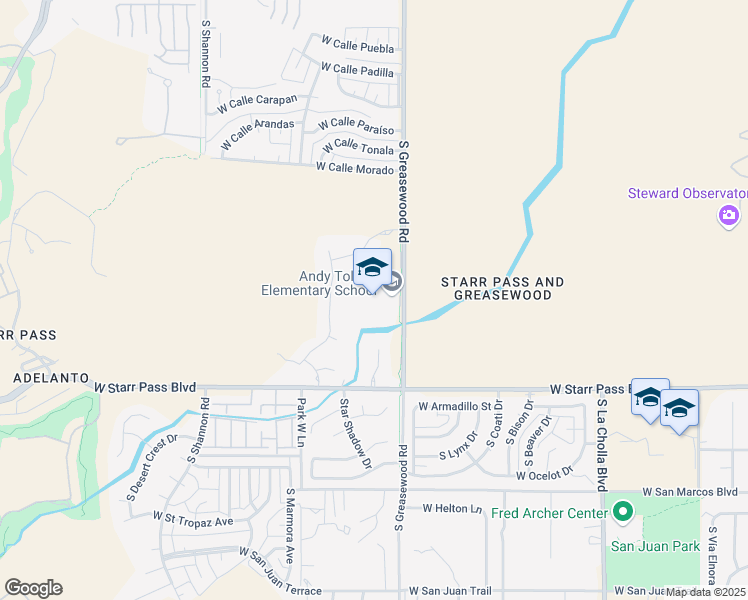 map of restaurants, bars, coffee shops, grocery stores, and more near 1000 South Greasewood Road in Tucson