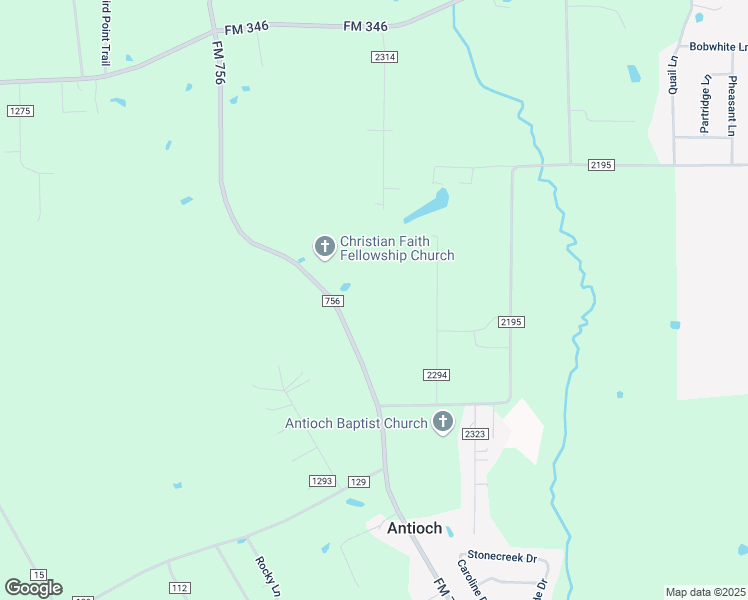 map of restaurants, bars, coffee shops, grocery stores, and more near 18492 FM 756 in Whitehouse