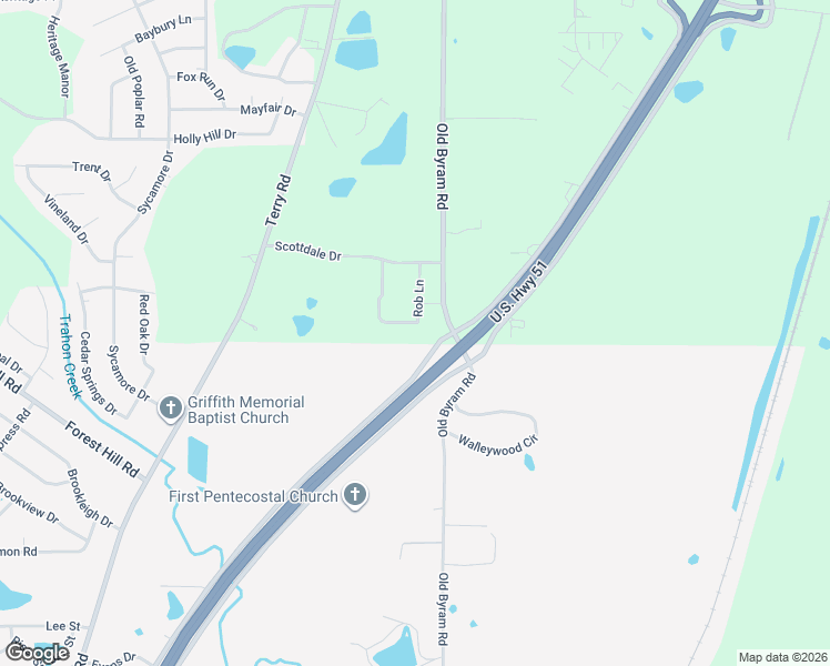 map of restaurants, bars, coffee shops, grocery stores, and more near 11 Rob Lane in Jackson
