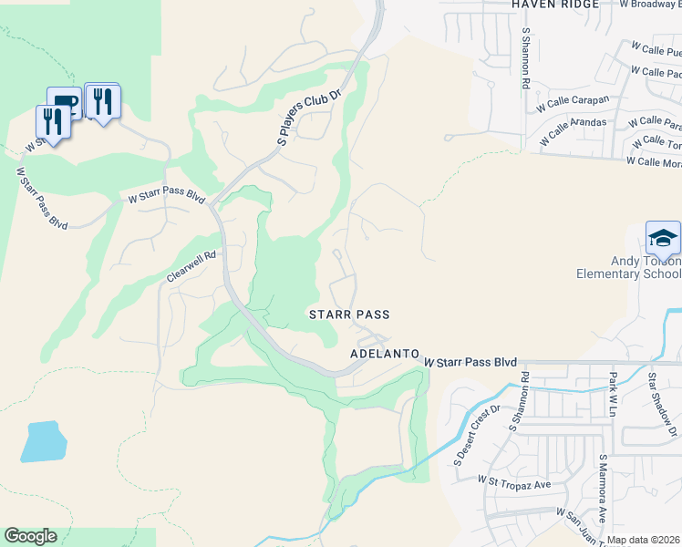 map of restaurants, bars, coffee shops, grocery stores, and more near 1050 South Bill Martin Drive in Tucson