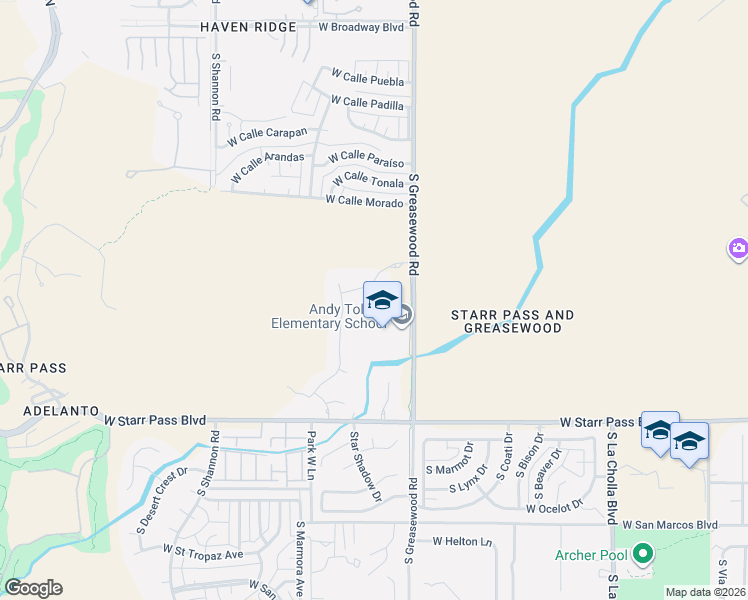 map of restaurants, bars, coffee shops, grocery stores, and more near 1000 South Greasewood Road in Tucson