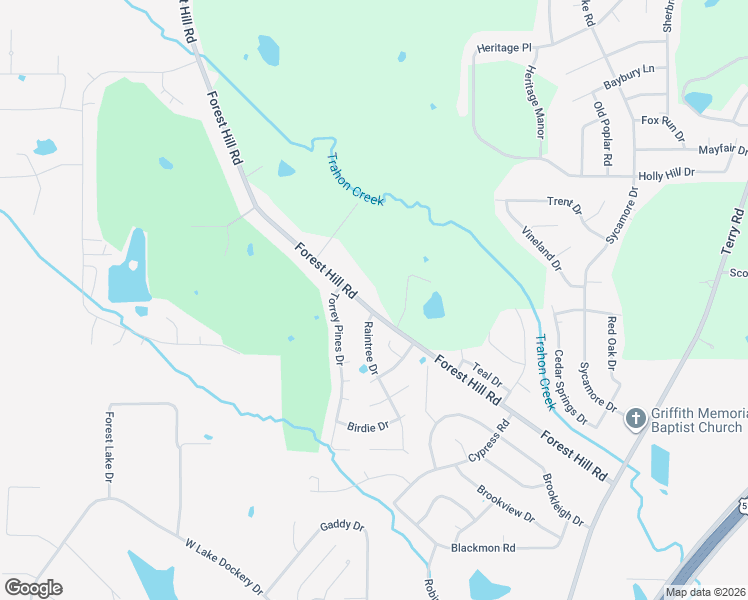 map of restaurants, bars, coffee shops, grocery stores, and more near 5050 Forest Hill Road in Byram
