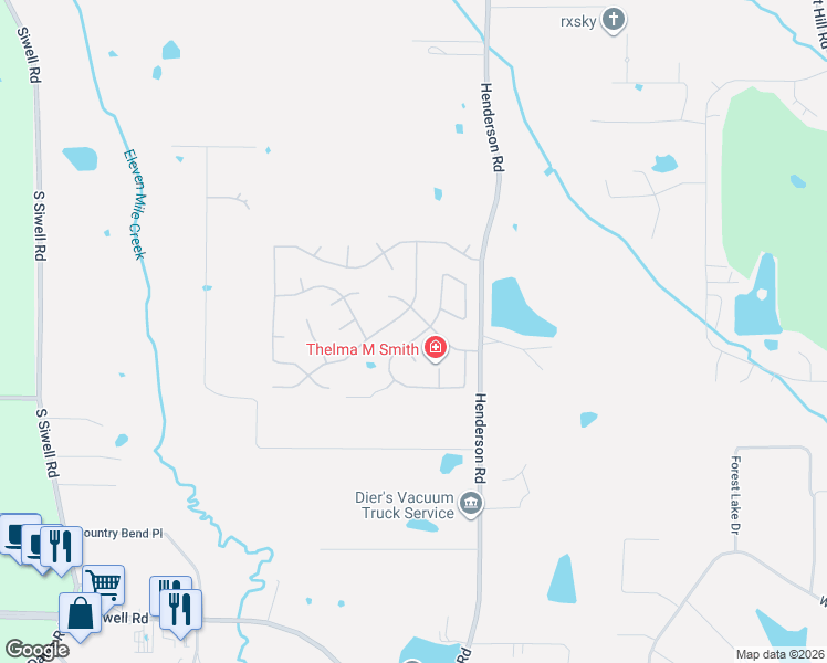 map of restaurants, bars, coffee shops, grocery stores, and more near 196 Raulston Drive in Jackson