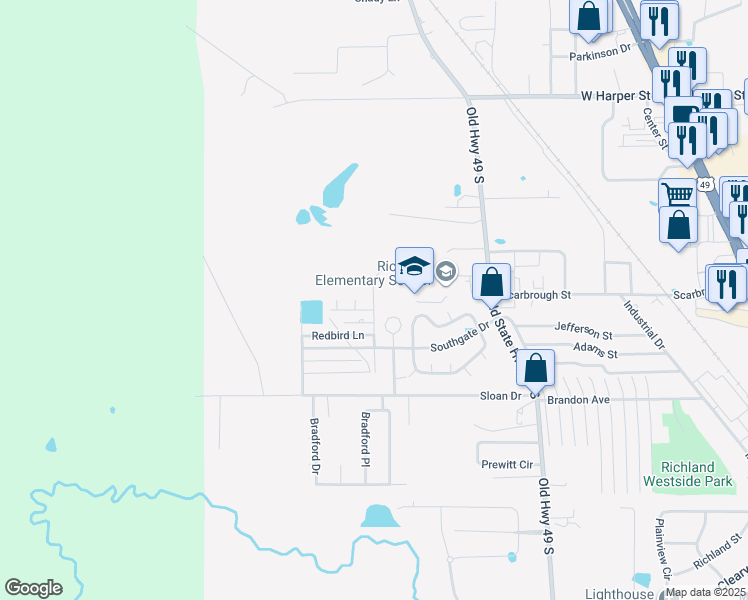 map of restaurants, bars, coffee shops, grocery stores, and more near 298 Oriole Avenue in Richland